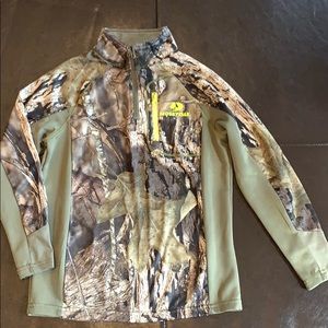 🌼 4/$20 Boys sz6-7 mossy Oak 3/4 zip shirt